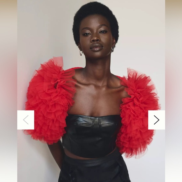 Anthropology Mare Mare Faux Leather Bustier - Picture 1 of 5